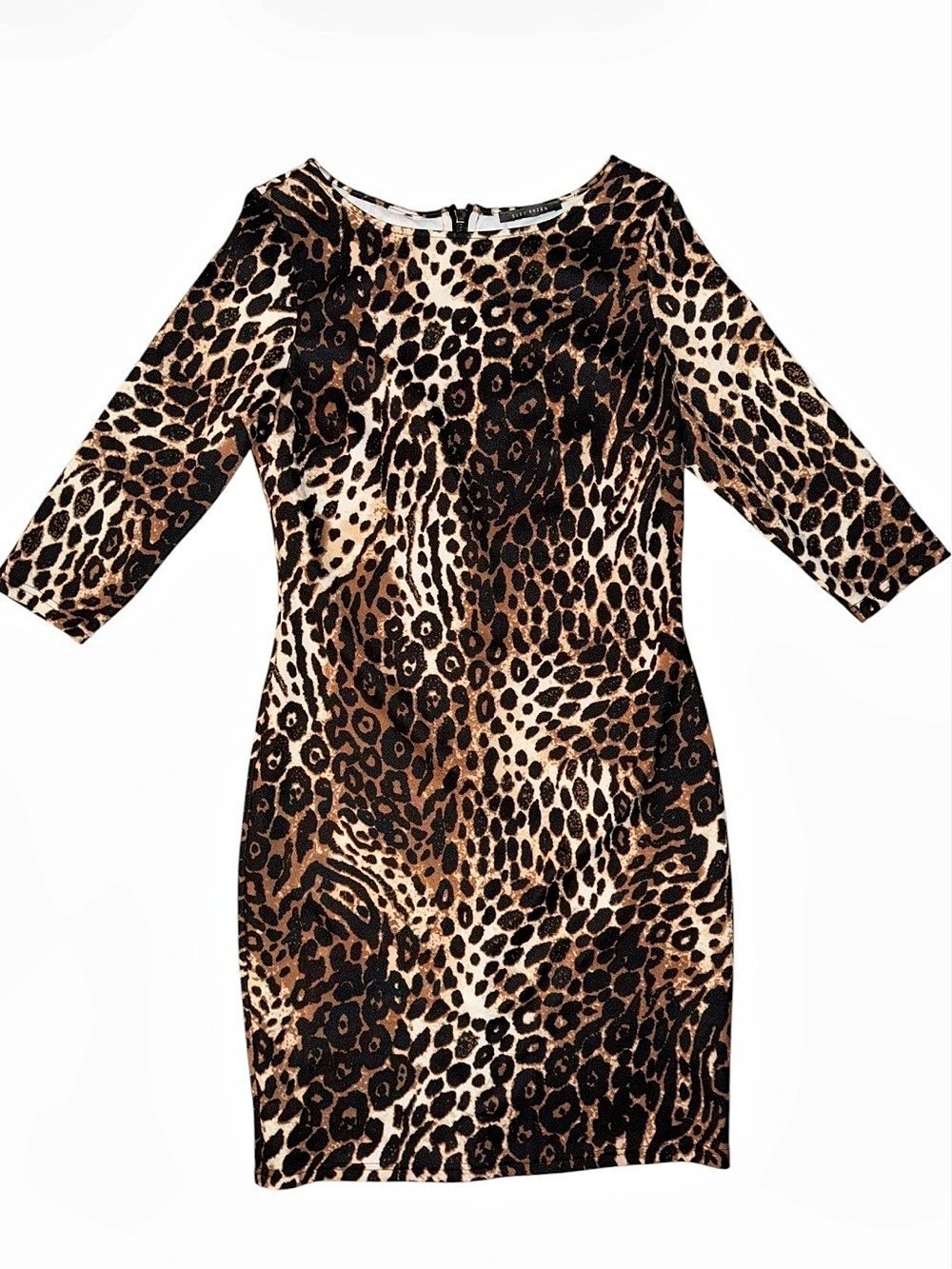 Suzy Shier Leopard Print Mini Dress Size Medium